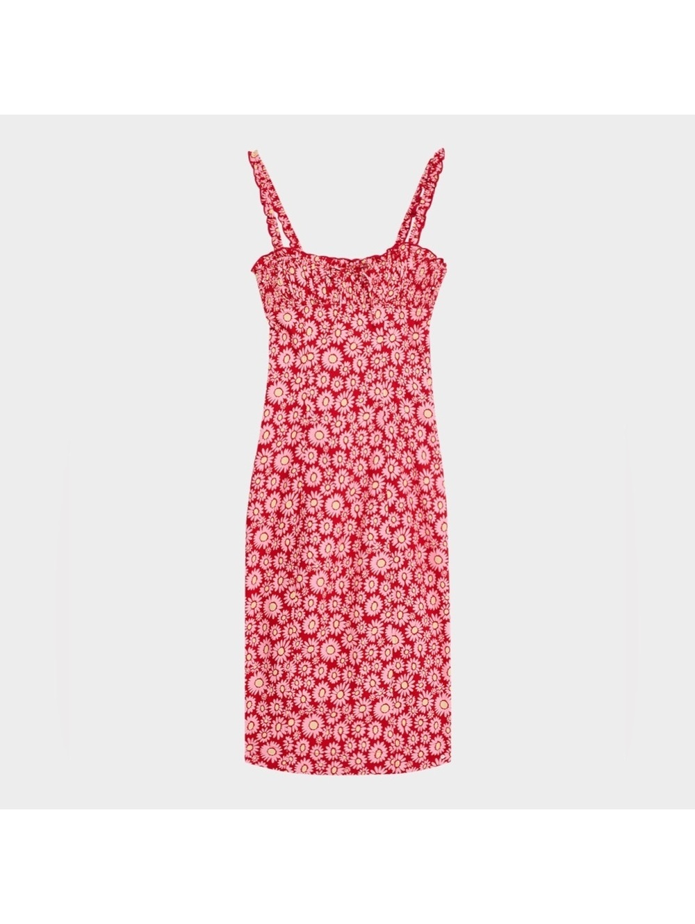 Free People Pink Floral Midi Dress Retail $148